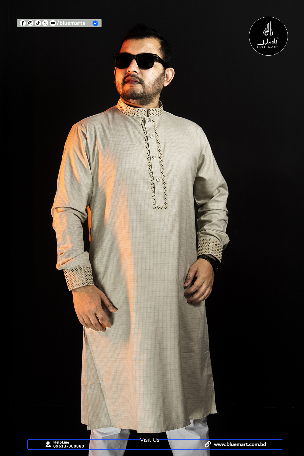 Mens Panjabi-Soft Amber